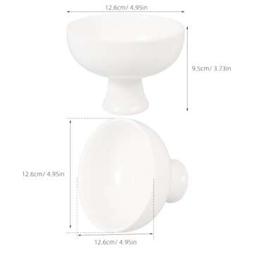 Yardwe 5 Inch Ceramic Fruit Bowl for Elegant Serving