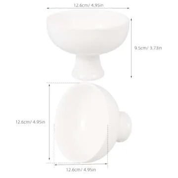 Yardwe 5 Inch Ceramic Fruit Bowl for Elegant Serving