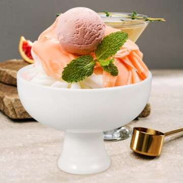 Yardwe 5 Inch Ceramic Fruit Bowl for Elegant Serving