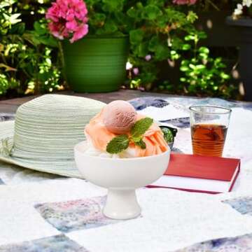 Yardwe 5 Inch Ceramic Fruit Bowl for Elegant Serving