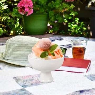 Yardwe 5 Inch Ceramic Fruit Bowl for Elegant Serving