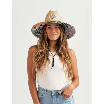 Stylish Straw Lifeguard Hat with UPF 50+ Sun Protection
