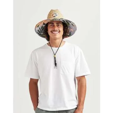 Stylish Straw Lifeguard Hat with UPF 50+ Sun Protection