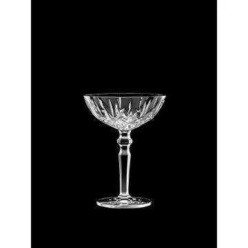 Nachtmann Noblesse Collection Cocktail Coupe Glasses, set of 2, Clear Crystal Glass with Stem, Perfect for Drinking Champagne, Sweet Wine, Martini, and Cosmopolitan, dishwasher safe