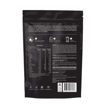 WelleCo, Nourishing Protein, Premium Organic Sprouted Brown Rice & Pea Protein, Chocolate Flavour, 300g (10.5oz) Pouch