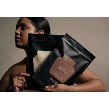 WelleCo, Nourishing Protein, Premium Organic Sprouted Brown Rice & Pea Protein, Chocolate Flavour, 300g (10.5oz) Pouch