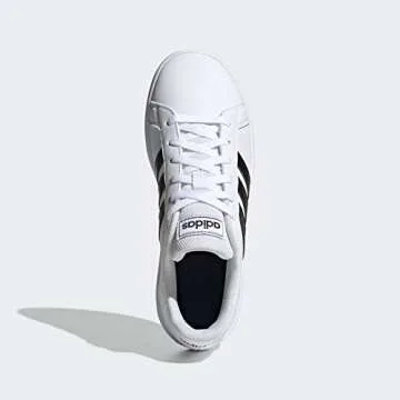 adidas Grand Court Sneaker - Stylish White/Black Kids