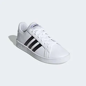 adidas Grand Court Sneaker - Stylish White/Black Kids