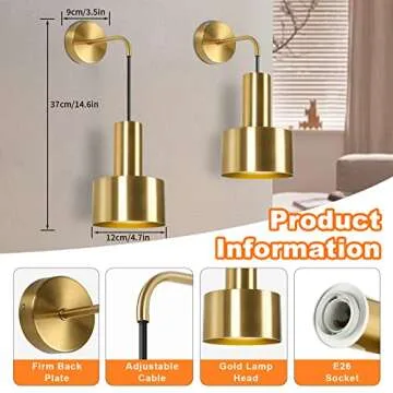 Stylish Wireless Wall Sconce Set, Dimmable 3000K-6000K