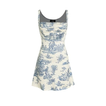 CIDER Toile de Jouy Ruched Mini Dress - Stylish & Versatile