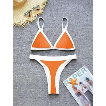 swimall Women's Bikini Set - Sexy & Sporty Orange Swimwear