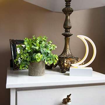 CASALUXE Artificial Potted Plants, Set of 3 Fake Eucalyptus, Boxwood and Rosemary, 2-Toned Plastic Faux Greenery, Mini Houseplants in Cement-Colored Paper Pulp Pots – Modern Farmhouse Decor, 7x8 inch