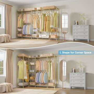 VIPEK V50 Extra Large Portable Closet Rack Bedroom Armoire Freestanding Wardrobe Closet, Heavy Duty ...