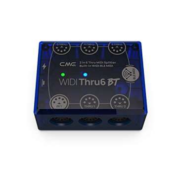 CME WIDI Thru6 BT - 2-in-6-out MIDI Thru/Split with 5-pin DIN and Bluetooth MIDI - future-proof tech...