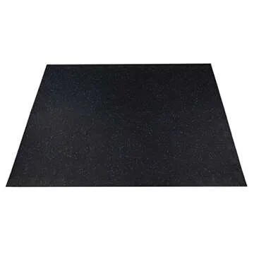 RevTime DIY Interlocking Rubber Exercise Floor 20"x20"x1/4" Puzzle Gym Mats for Garage Gym, Treadmill Mats, Fitness Floor (Pack of 6 Tiles with 10 Edge)