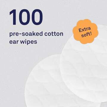 Petpost | Dog Ear Cleaner Wipes - Ultra Soft Cotton Pads in Coconut Oil Aloe Solution - Dog Ear Rinse & Cleanser 100 ct.