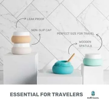 Travel Containers for Toiletries - Leak-Proof Silicone Jars