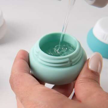 Travel Containers for Toiletries - Leak-Proof Silicone Jars