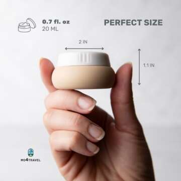 Travel Containers for Toiletries - Leak-Proof Silicone Jars