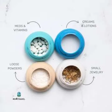 Travel Containers for Toiletries - Leak-Proof Silicone Jars