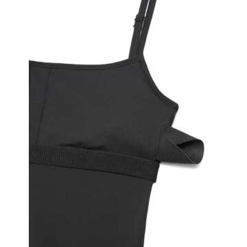 CRZ YOGA Butterluxe Jumpsuits for Women Yoga Workout Casual One Piece Leggings Romper with Built in Bra Black Medium