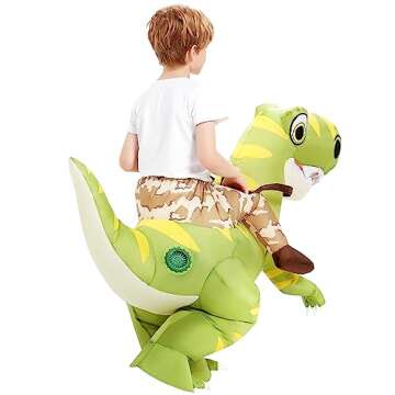 GOOSH Inflatable Dinosaur Costume for Kids Halloween Costumes Boys Girls 36IN Funny Blow up Costume for Halloween Party Cosplay (2-3 Yrs)