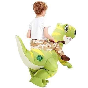 GOOSH Inflatable Dinosaur Costume for Kids Halloween Costumes Boys Girls 36IN Funny Blow up Costume for Halloween Party Cosplay (2-3 Yrs)