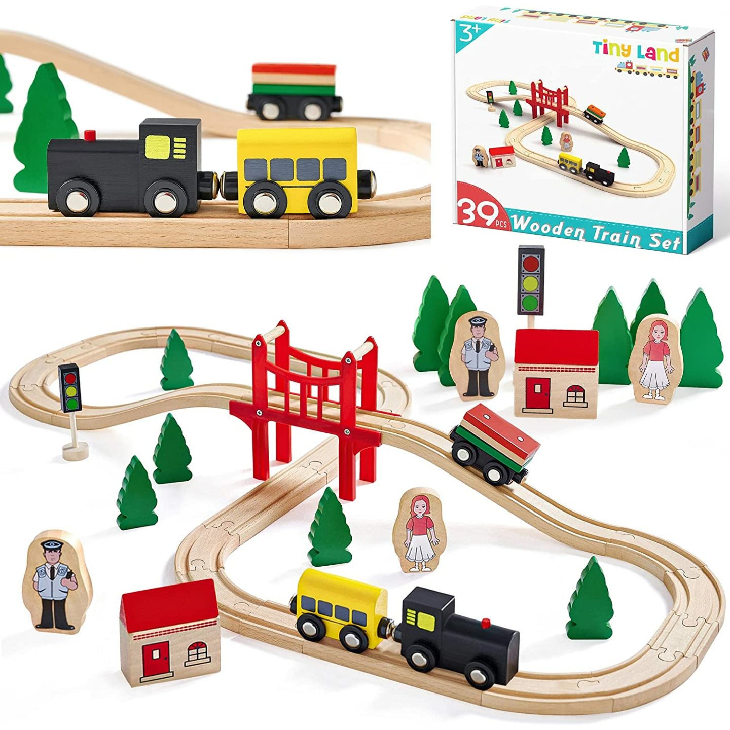 Tiny Land 39 Piece Train Set for Toddlers