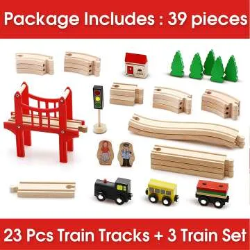 Tiny Land 39 Piece Train Set for Toddlers