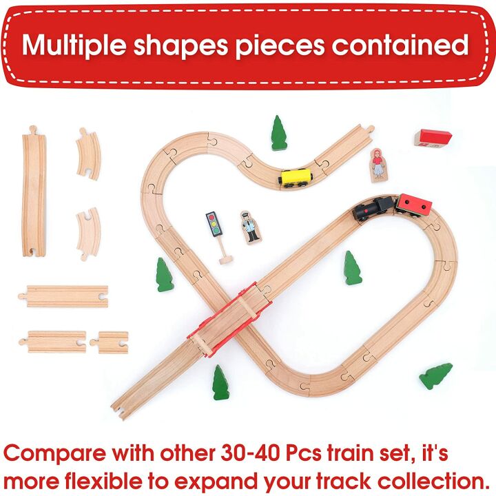 Tiny Land 39 Piece Train Set for Toddlers