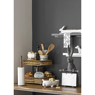 Creative Co-Op Rabbit Cracker Dish for Entertaining