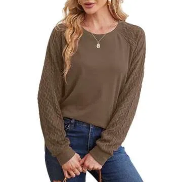 Saloogoe Cozy Long Sleeve Tops for Women 2024