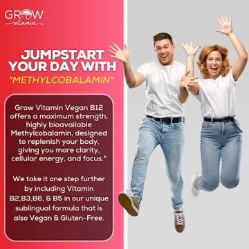 Vegan B12 Complex Liquid Sublingual Drops - Premium Methylcobalamin Supplement for Stronger Hair Ski...