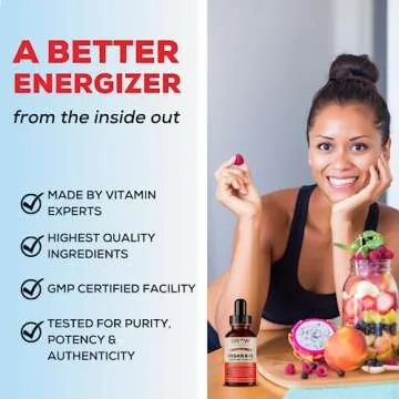 Vegan B12 Complex Liquid Sublingual Drops - Premium Methylcobalamin Supplement for Stronger Hair Skin & Nails Vitamin b12 b6 b5 b3 & b2 Natural Energy Boost, Immune System & Mental Focus Support