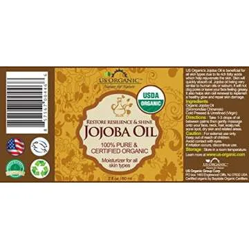 US Organic Jojoba Oil, USDA Certified Organic,100% Pure & Natural, Cold Pressed Virgin, Unrefined, Haxane Free, Sourced from Middle East directly (Small (2oz, 56ml))