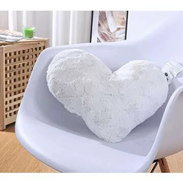 Luxury Faux Fur Heart Pillow | Ideal Valentine Gift Cushion