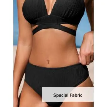 CUPSHE Women's Dark Green Bikini Set Adjustable Style