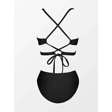 CUPSHE Women's Dark Green Bikini Set Adjustable Style