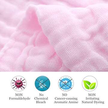 MUKIN Baby Washcloths - Soft Natural Cotton for All Ages