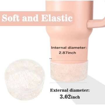 Ruyshu 3Pack Silicone Boot for Stanley & Hydro Flask Bottles - Noise & Scratch Protection