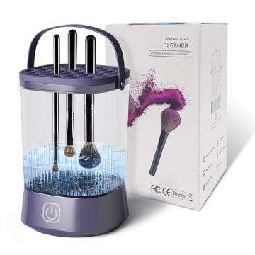 Electric Makeup Brush Cleaner Machine - Rechargeable & Portable Brush Dryer