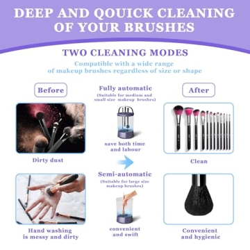 Automatic Makeup Brush Cleaner - Portable & Rechargeable