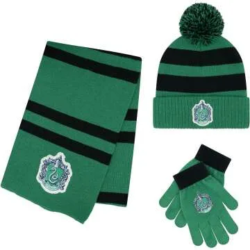 Harry Potter Winter Hat and Gloves Set for Kids - Gryffindor, Slytherin, Hufflepuff, Ravenclaw