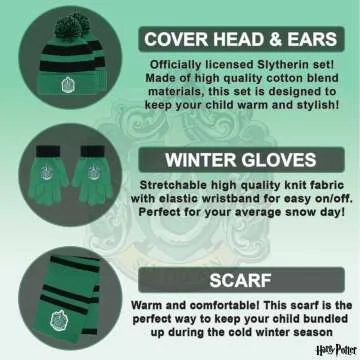 Harry Potter Kids Winter Hat and Gloves Set 5-13