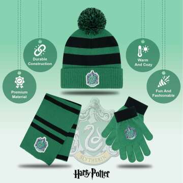 Harry Potter Kids Winter Hat and Gloves Set 5-13
