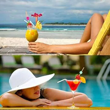 Colored Pearls Bamboo Cocktail Skewers, Bamboo Cocktail Picks, Cocktail Toothpicks for Appetizer and Drinks, Fancy Cute Garnish Decorative Sticks for Party, Bar, Fruit, Sandwich. 4.7 Inch, 100 Counts