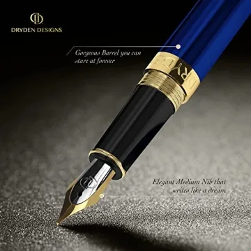 Elegant Dryden Designs Fountain Pen with 24 Ink Cartridges