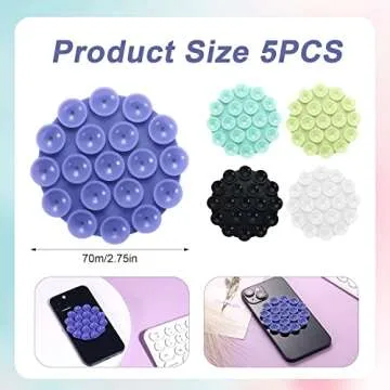 ANRUI Silicone Suction Phone Holders for Car & Home