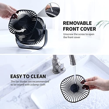 SMARTDEVIL Small USB Desk Fan - Portable, Quiet 3 Speeds