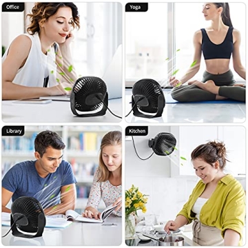 SMARTDEVIL Small USB Desk Fan - Portable, Quiet 3 Speeds
